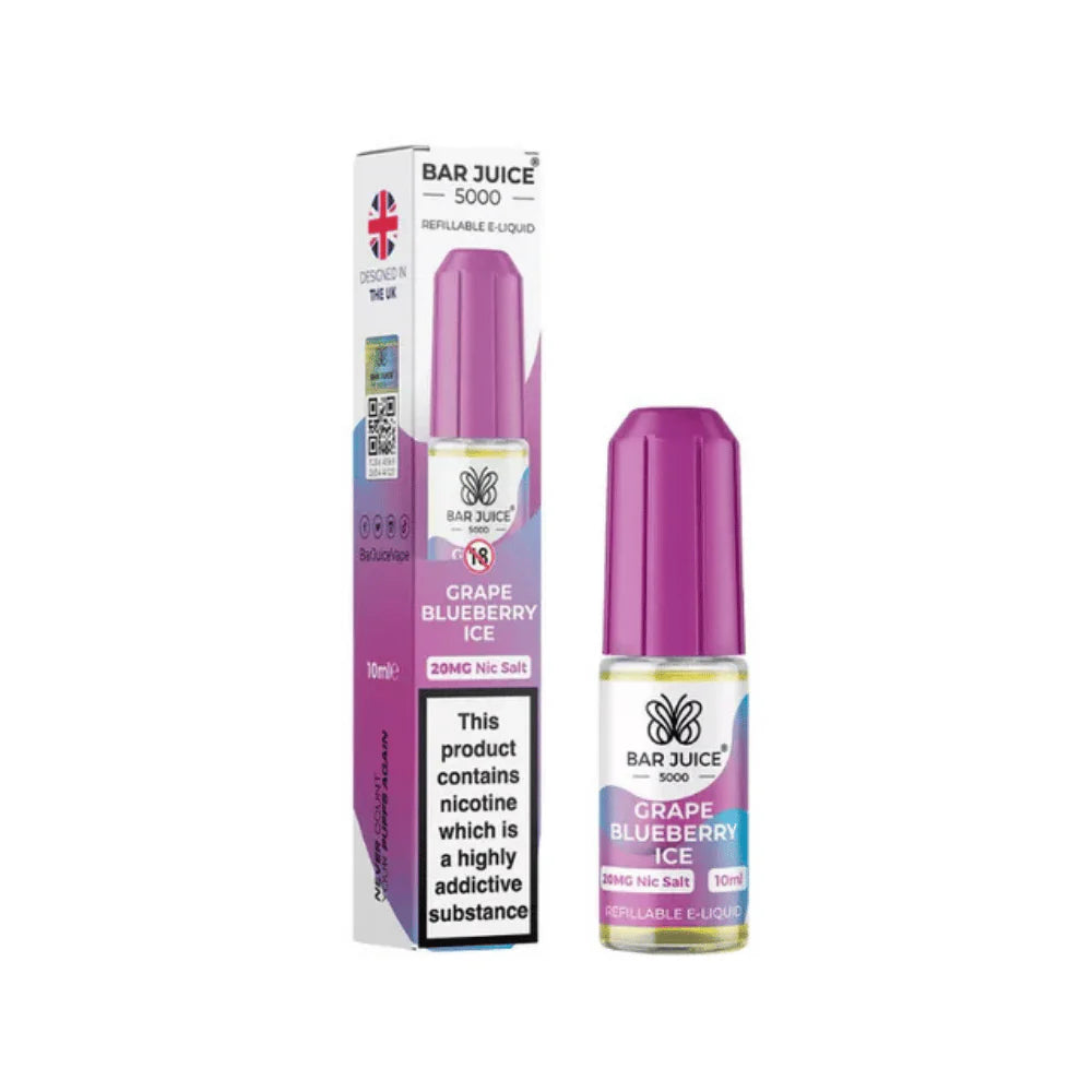 Bar Juice - Grape Blueberry Ice - Nic Salts - 10ml