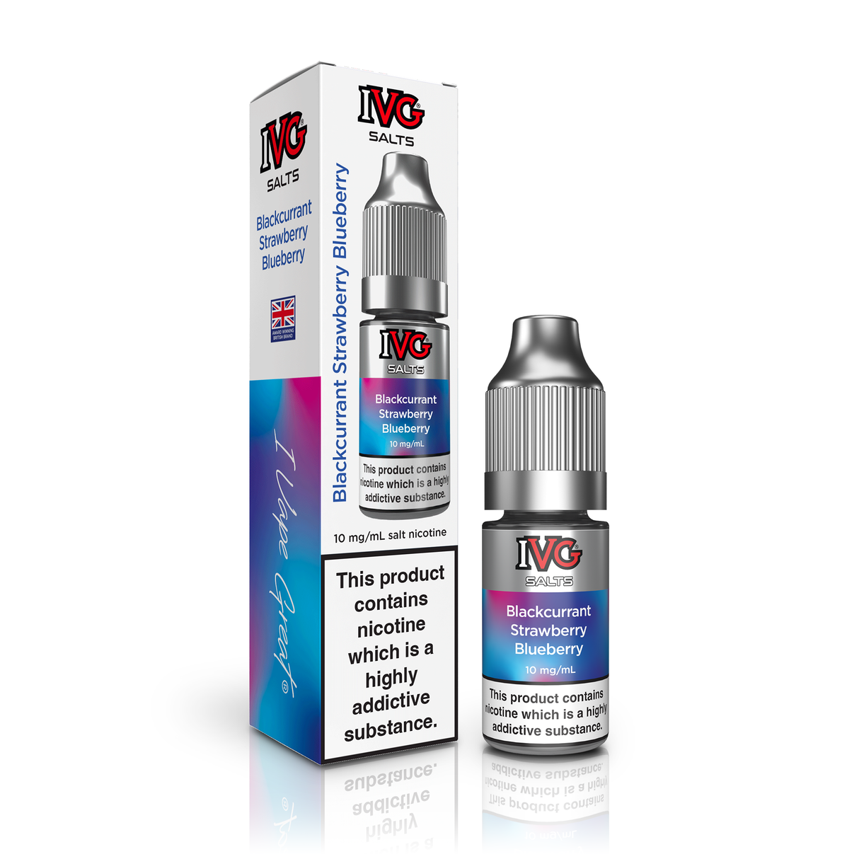I VG Tall Box Salt - Blackcurrant Strawberry Blueberry - 10ml