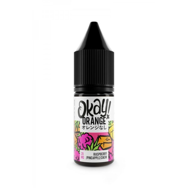 Okay Orange - Raspberry and Pineapple Chew - Nic Salt - 10ml 