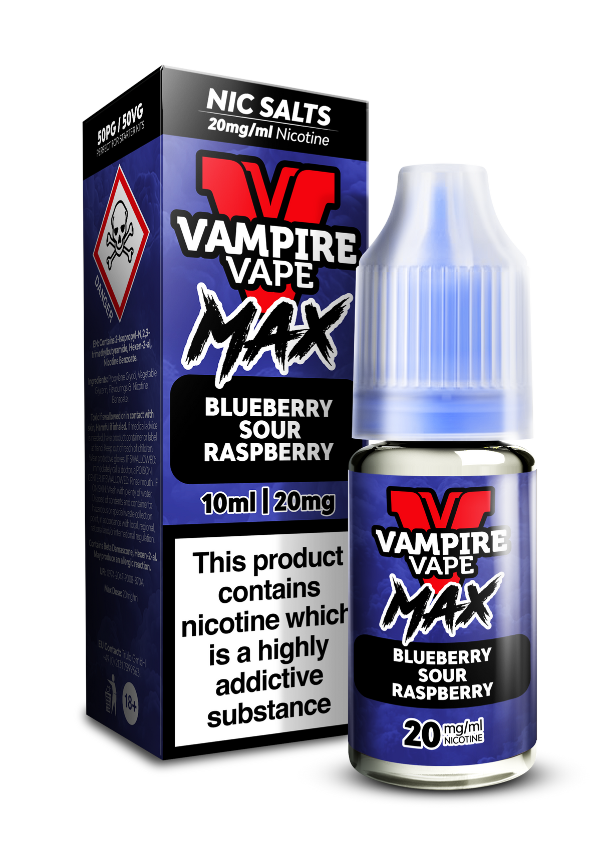 Vampire Vape Max Salts Blueberry Sour Raspberry 