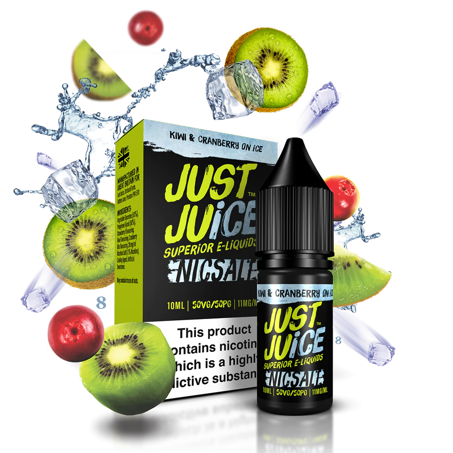 Just Juice - Kiwi & Cranberry On Ice - Nic Salt - 10ml 