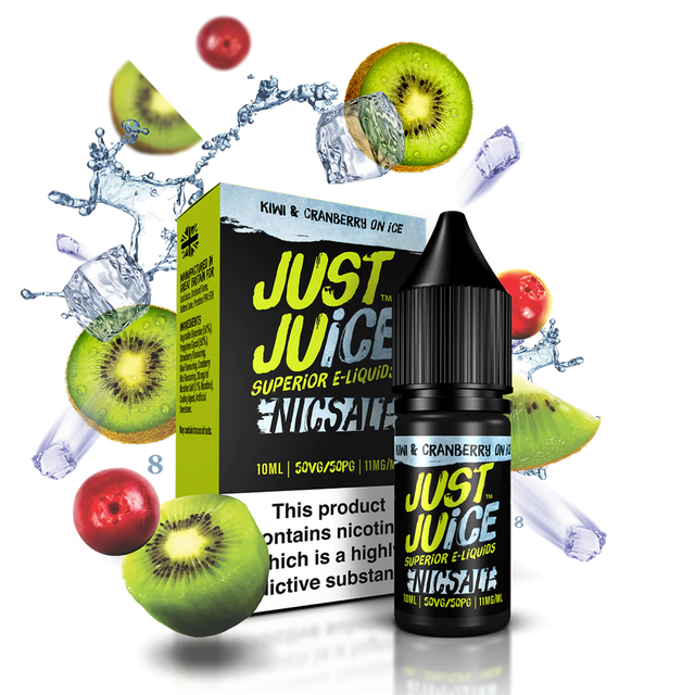 Just Juice - Kiwi & Cranberry On Ice - Nic Salt - 10ml 