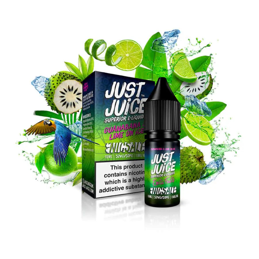 Just Juice Exotic Fruits Guanabana & Lime on Ice Nic Salt 10ml 