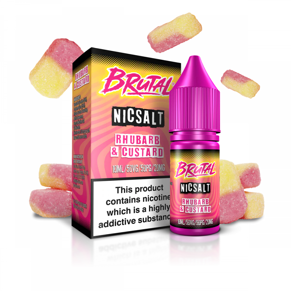 Brutal - Rhubarb & Custard - Salts - 10ML - My Vape Store UK