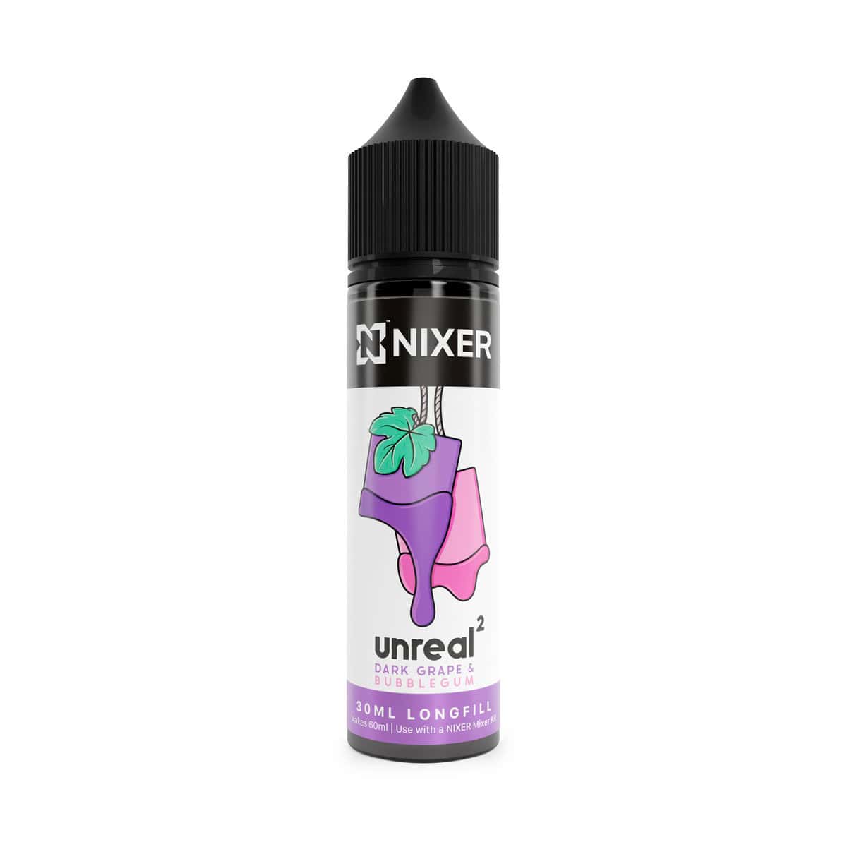 Nixer - Unreal 2 - Dark Grape Bubblegum - 30ml Longfill