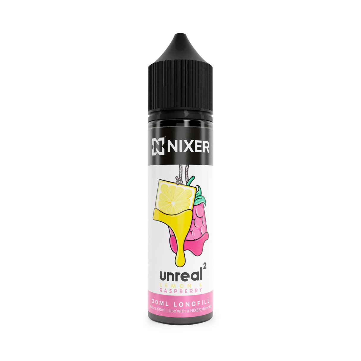 Nixer - Unreal 2 - Lemon Raspberry - 30ml Longfill