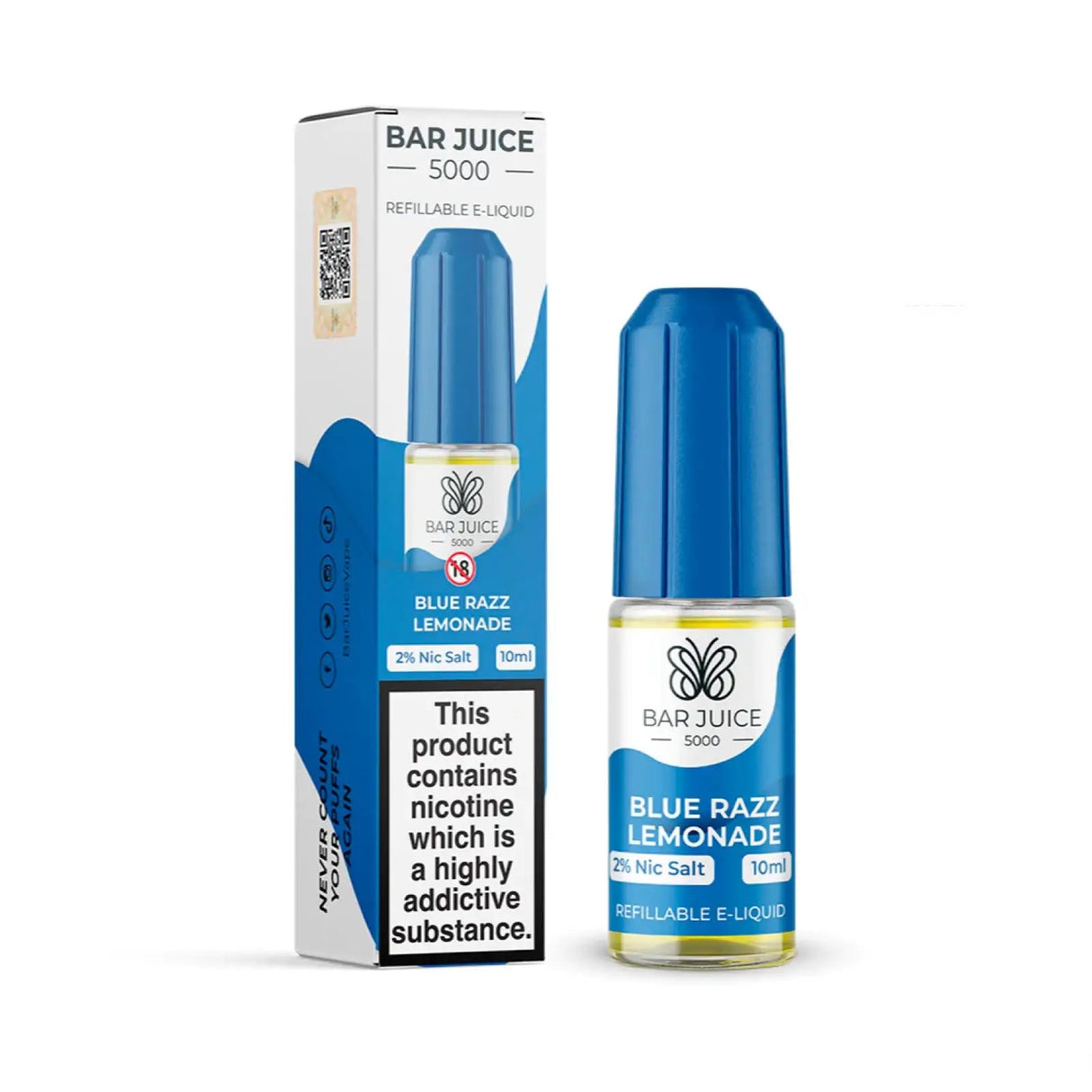 Bar Juice - Blue Raspberry Lemonade - Nic Salt - 10ml - My Vape Store UK