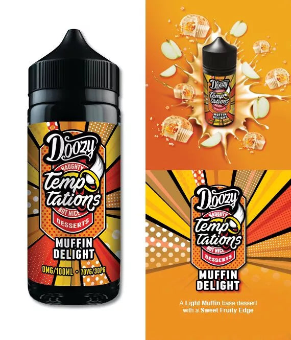 Doozy - Temptations - Muffin Delight - 100ml - My Vape Store UK