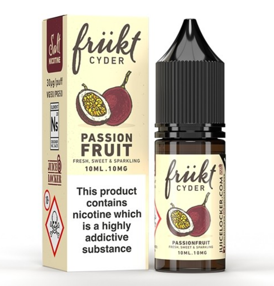 Frukt Cyder - Passion Fruit - Nic Salt - 10ml - My Vape Store