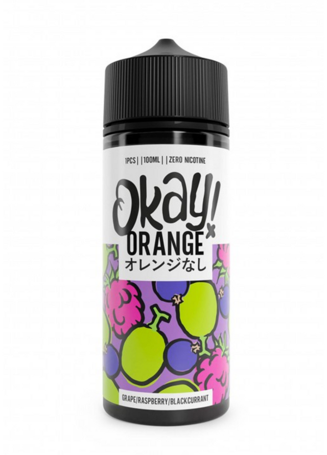 Okay Orange - Grape, Raspberry And Blackcurrant - 100ml - 0mg - My Vape Store UK