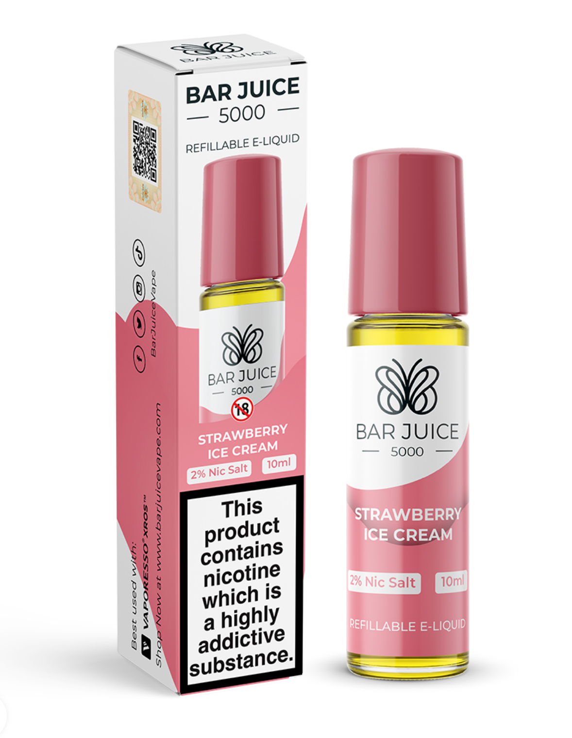 Bar Juice - Strawberry Ice Cream - Nic Salt - 20mg - 10ml - My Vape Store UK