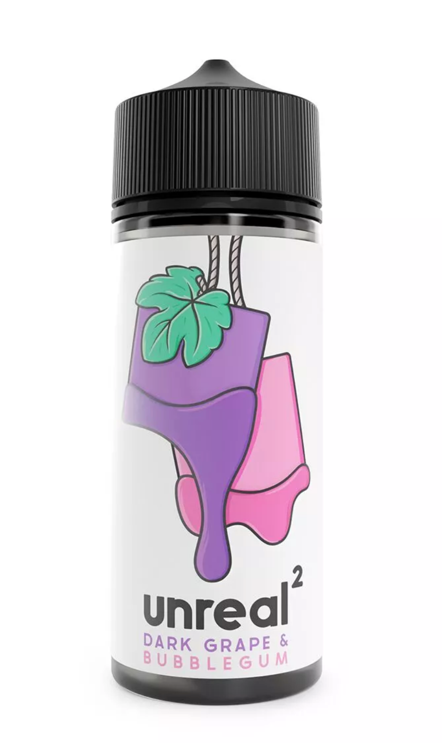 Unreal ² - Dark Grape & Bubblegum - 100ml Shortfill - My Vape Store UK