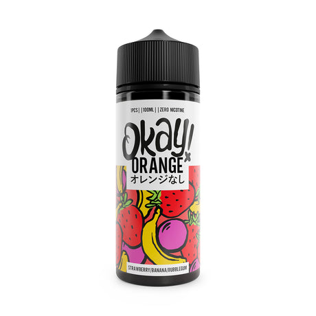 Okay Orange - Strawberry, Banana Bubblegum - 100ml - 0mg - My Vape Store