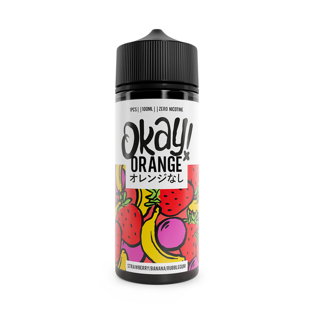 Okay Orange - Strawberry, Banana Bubblegum - 100ml - 0mg - My Vape Store