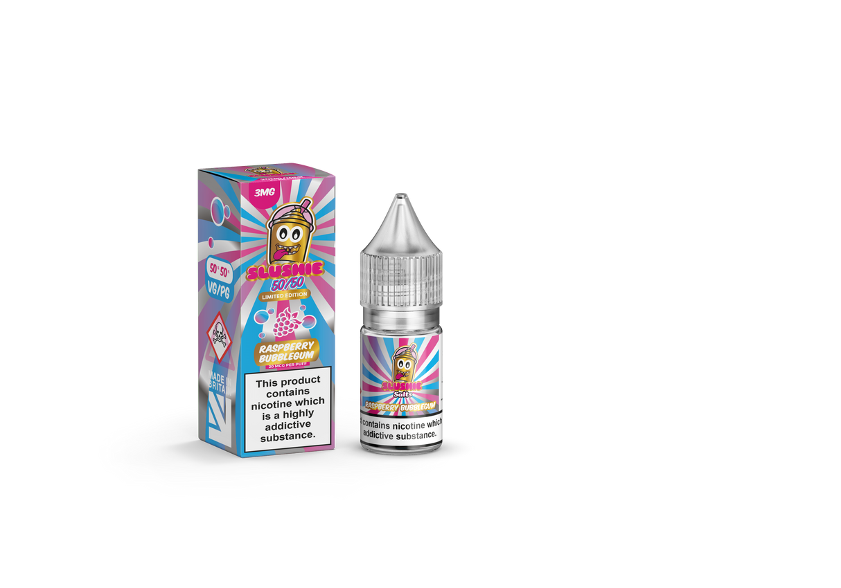 Slushie - Raspberry Bubblegum - 50/50 - 10ML - My Vape Store UK