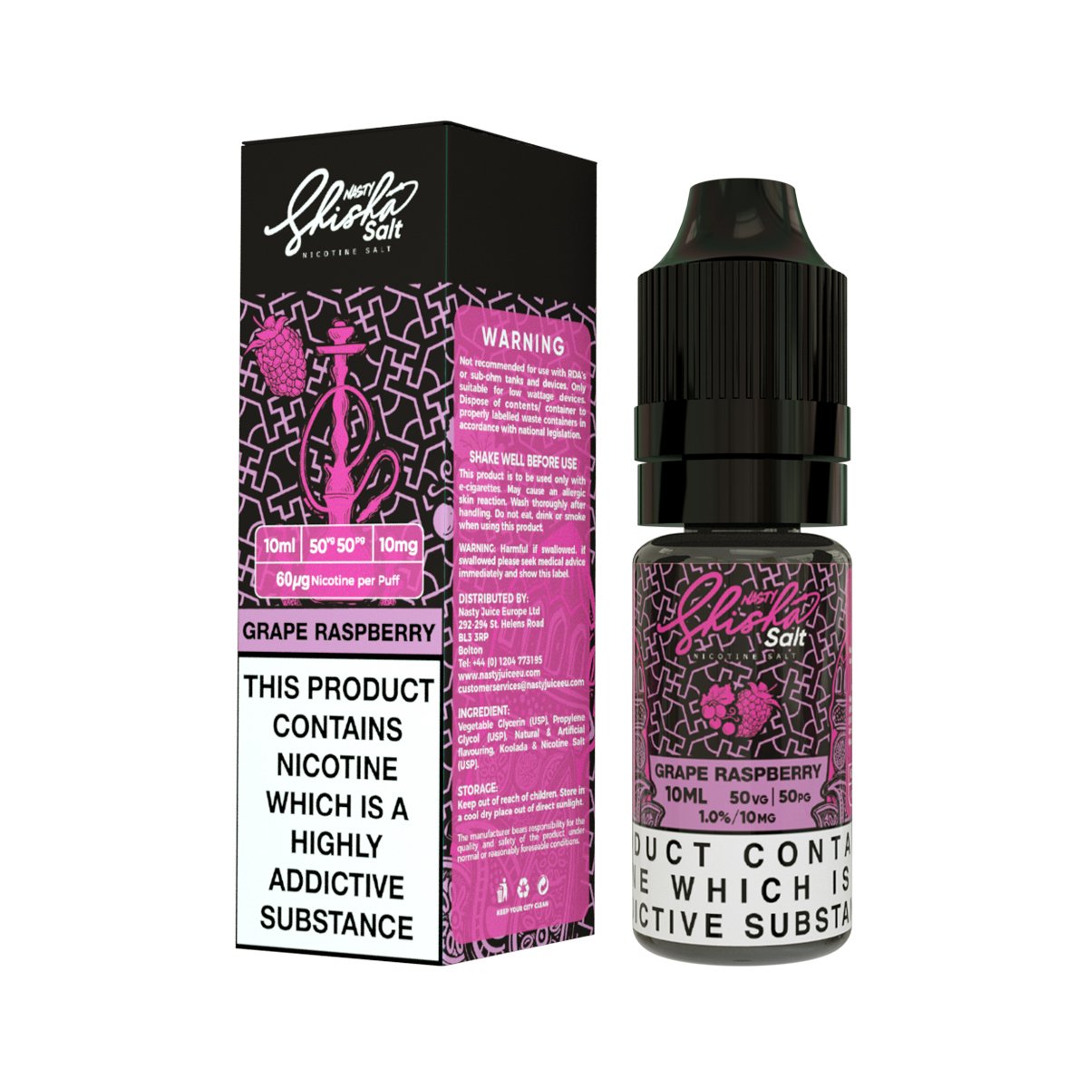 Nasty Juice - Shisha - Grape Raspberry - Nic Salt - 10ml - My Vape Store